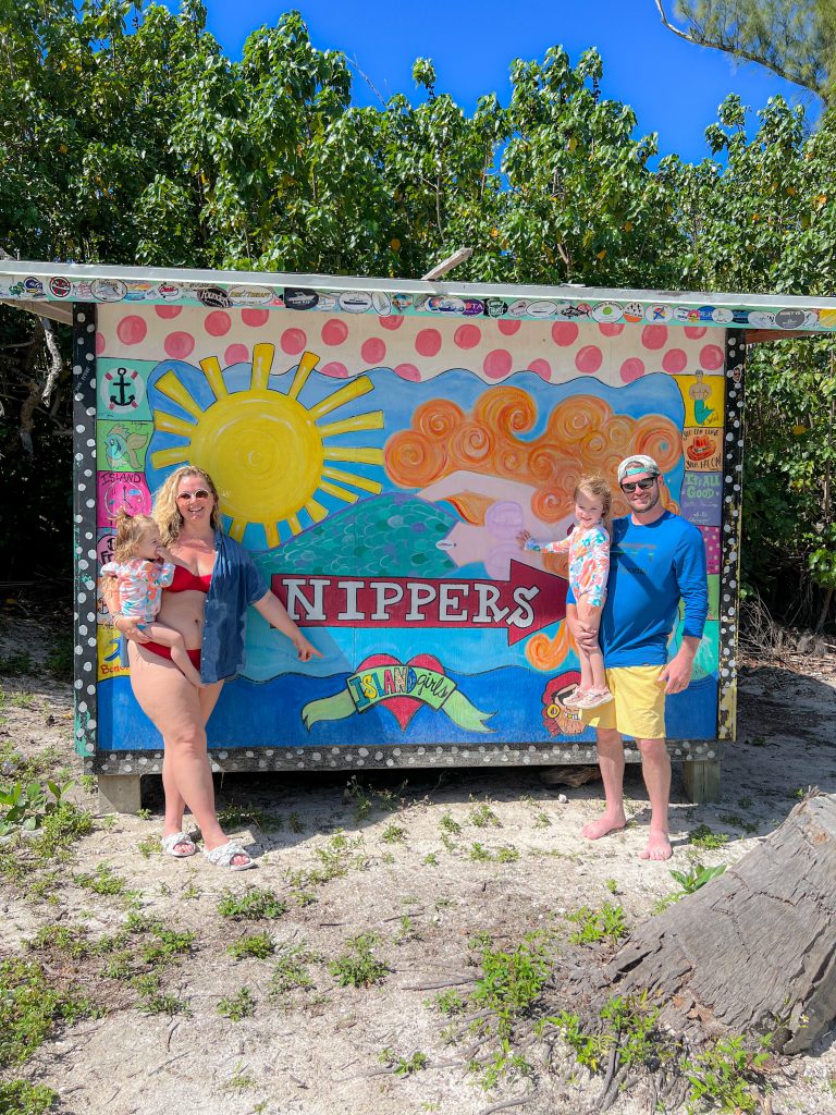 Family Bahamas Vacation In Hope Town Day 1 & 2 - Nippers Beach Bar and Grill Great Guana Cay Bahamas
