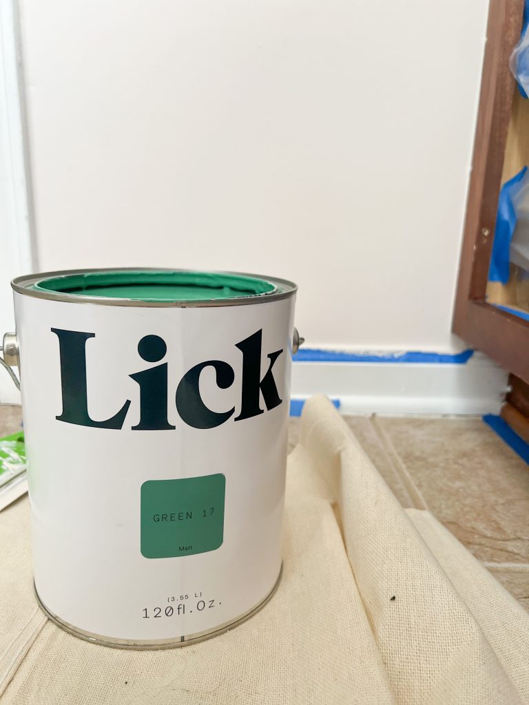 Green Paint by Lick for master bathroom makeover